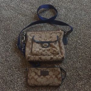 Coach crossbody and wristlet